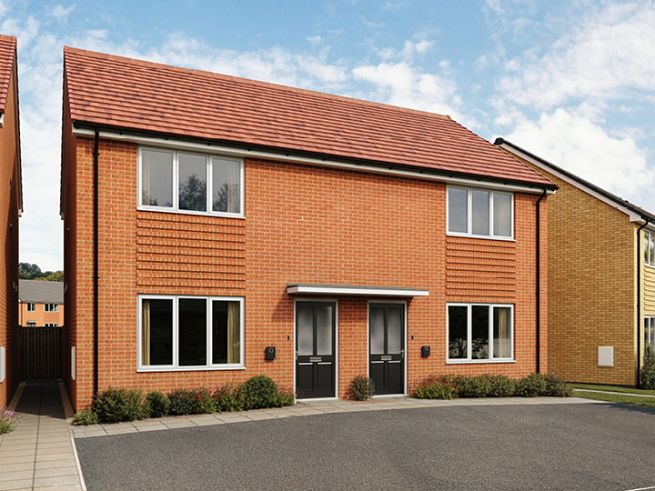 2 bedroom house - artist's impression subject to change. Please note that the above computer generated image is representative of the house type and not the specified plot as some details may vary.